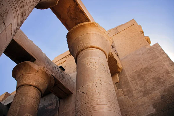 Руины Древнего Храма Себек Ком Омбо Египет — стоковое фото