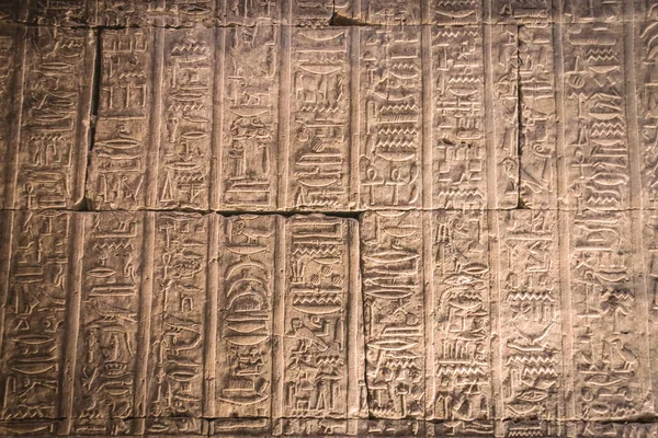 Bas Relevos Antigo Templo Hórus Edfu Egito — Fotografia de Stock