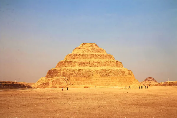 Pirâmide Djoser Primeira Pirâmide Erguida Deserto Saara Egito Passo Pirâmide — Fotografia de Stock