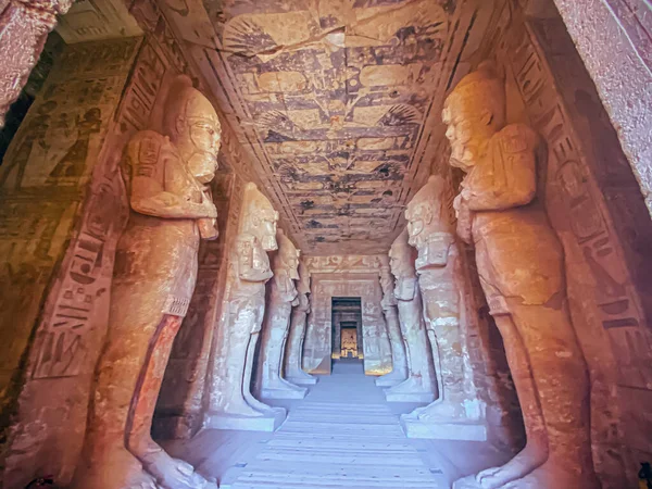 Abu Simbel Uma Rocha Núbia Que Dois Templos Egípcios Antigos — Fotografia de Stock