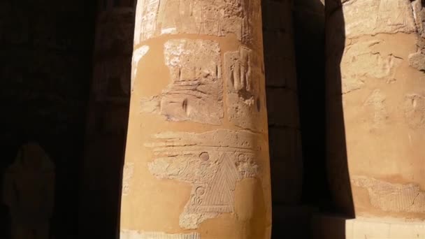 Ruínas Templo Karnak Egípcio Maior Museu Livre Luxor — Vídeo de Stock