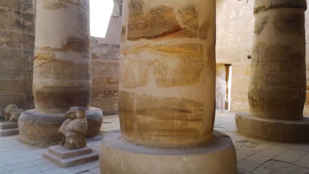 Ruinen Des Ägyptischen Karnak Tempels Des Größten Freilichtmuseums Luxor — Stockvideo