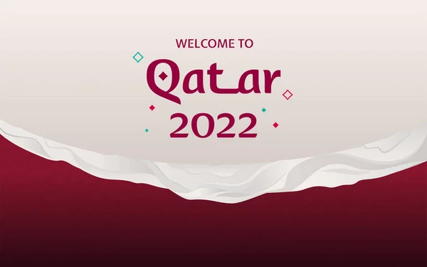 Abstrakt Bakgrund Fotboll Utmärkelse Banner Världen Fotboll Cup Qatar 2022 — Stock vektor