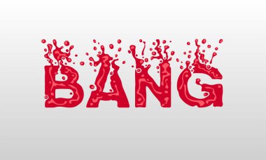 Bang çizgi film balonu karikatür simgesi, sıvı vektör çizimi