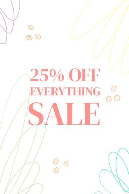 İndirim için bir afişin renkli vektör illüstrasyonuName. 