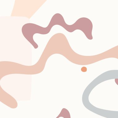 Sessiz tonlarda yuvarlak zikzak şekilli soyut arkaplan resmi.