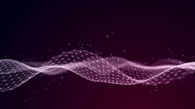 Soyut müzik dalgaları. Düzgün bilgi transferi. Üç Boyut .