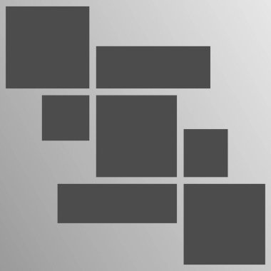 Fotoğraf çerçeveleri. Pek çok parçadan oluşan boş fotoğraf kolajı şablonu. EPS 10.