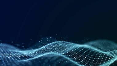 Soyut müzik dalgaları. Düzgün bilgi transferi. Üç Boyut .