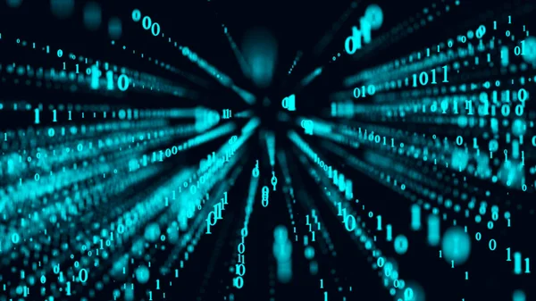 Fondo Matriz Con Números Código Binario Tecnológico Análisis Big Data — Foto de Stock