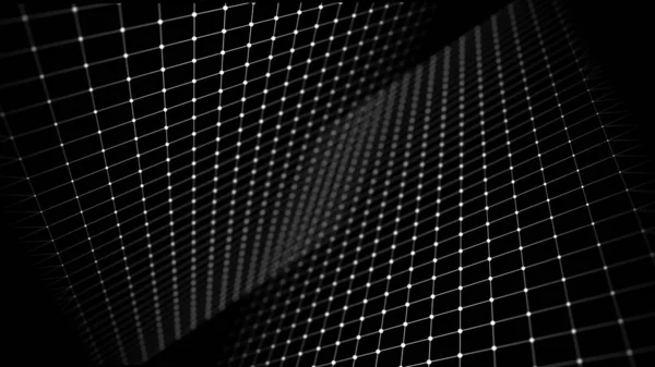 Technological Background Made Dots Lines Large Amount Data — Stock Photo, Image