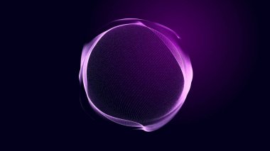 Soyut bükülmüş, kozmik solucan deliği. Teknoloji geçmişi. Veri Ağı 3B