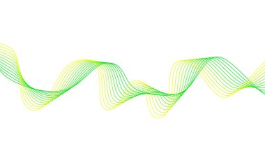 Tasarım için soyut müzik dalgası öğesi. Yumuşak hareket dinamiğinin vektör illüstrasyonu.