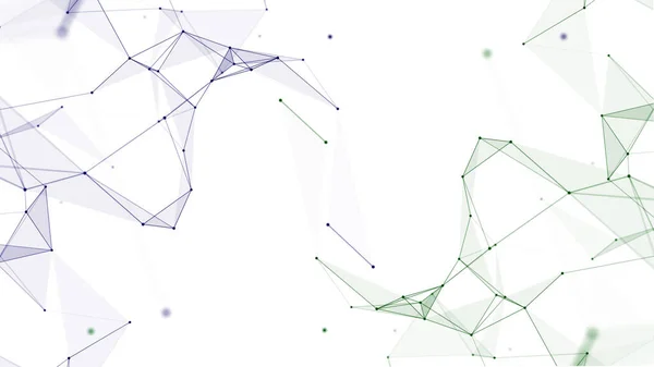 Visualización Macrodatos Estructura Conexión Red Con Distribución Caótica Puntos Líneas —  Fotos de Stock