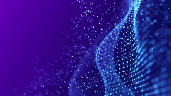 Soyut müzik dalgaları. Düzgün bilgi transferi. Üç Boyut .