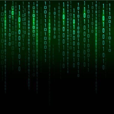 Arkaplan matrisinin yukarıdan düşen kodu. Vektör parçacık deseni.