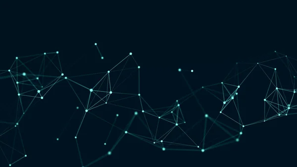 Distribución Abstracta Líneas Puntos Espacio Visualización Macrodatos —  Fotos de Stock