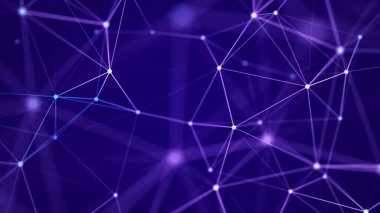 Ağ bağlantısı yapısı. Büyük veri görselleştirmesi. Dijital arka plan. 3d.