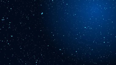 Hareket eden toz parçacıklarının soyut arkaplanı. Parıltılı olay ışığı. Rastgele parlıyor ve renk parlıyor. Üç Boyut .