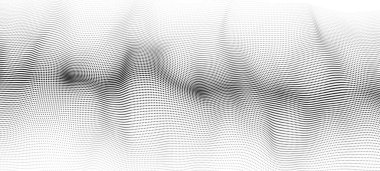 Hareket eden noktaların soyut arkaplanı. Vektör 3d illüstrasyon.