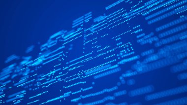 Soyut Dijital Arkaplan Bilim Teknolojisi Ağı Büyük Veri Bağlantısı 3B .