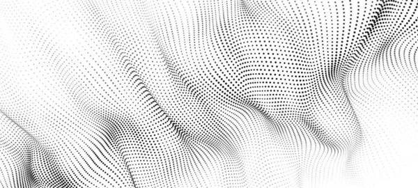 Hareket eden noktaların soyut arkaplanı. Vektör 3d illüstrasyon.