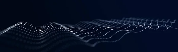 未来的な波だ サイバー空間におけるネットワーク接続構造 — ストック写真