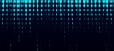 Parlayan parçacıkların hareketleriyle dijital arkaplan. Büyük verilerin karmaşık teknolojileri. Üç Boyut .