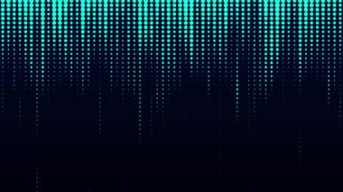 Parlayan parçacıkların hareketleriyle dijital arkaplan. Büyük verilerin karmaşık teknolojileri. 3B görüntüleme.