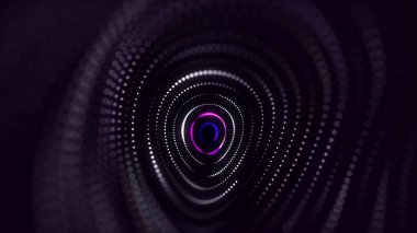 Kırık yapısı olan gelecekçi parçacık küresi. Büyük veri teknolojisi geçmişi. 3d