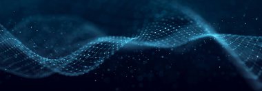 Soyut müzik dalgaları. Düzgün bilgi transferi. Üç Boyut .