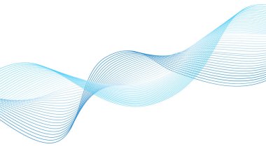 Tasarım için soyut müzik dalgası öğesi. Yumuşak hareket dinamiğinin vektör illüstrasyonu.