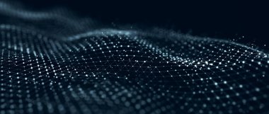 Bilgi alışverişi. Noktalar ve doğrular birbirine bağlı üç boyutlu ağ. Soyut teknoloji geçmişi. Üç Boyut .