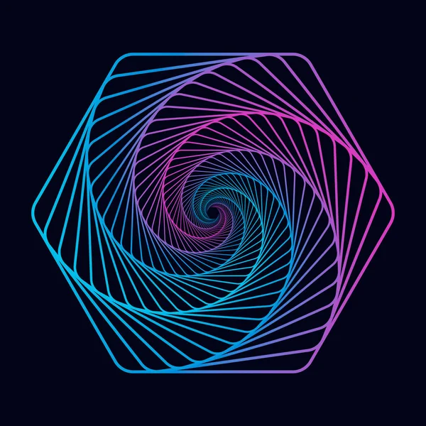 グラデーション線の抽象ベクトル背景 技術ロゴ要素 — ストックベクタ