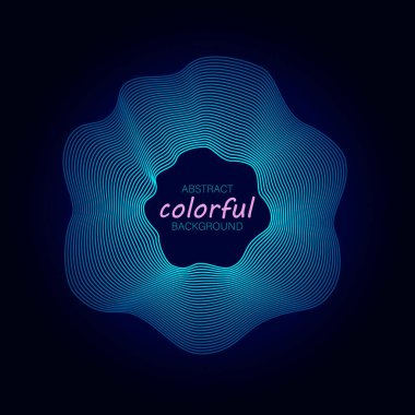 Tasarım için soyut müzik dalgası öğesi. Yumuşak hareket dinamiğinin vektör illüstrasyonu.