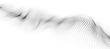 Hareket eden noktaların soyut arkaplanı. Vektör 3d illüstrasyon.