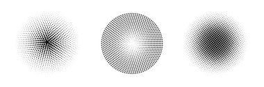 Beyaz arkaplanda yarım ton nokta dokusu. Web afişleri, duvar kağıtları, kartpostallar için tasarım öğesi. Vektör illüstrasyonu.