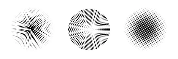 Beyaz arkaplanda yarım ton nokta dokusu. Web afişleri, duvar kağıtları, kartpostallar için tasarım öğesi. Vektör illüstrasyonu.