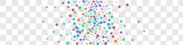 Color Confetti Festival Vector Panoramic Transparenter Hintergrund Feier Regen Muster — Stockfoto