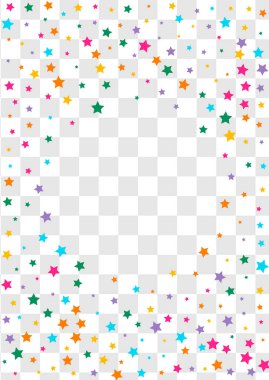 Değişken Parlak Vektör Panoramik Beyaz Arkaplan Yıldız Duvar Kağıdı. Renkli Sihirli Parıltı Deseni. Konfeti Şablonu. Gökkuşağı Soyut Gökyüzü Tasarımı.