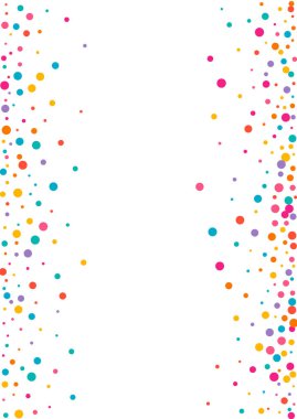 Renkli Çember Karnaval Vektörü Beyaz Arkaplan. Soyut Toz Arkaplanı. Vektör Dot Tasarımı. Parlak Parlak Parlak Dekorasyon Arkaplanı.