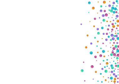 Renkli Nokta Kutlama Vektörü Beyaz Arkaplan. Davetiye Konfeti Arkaplanı. Polka Tasarımı 'nı kutlayın. Parlak Yuvarlak Noel Kartpostalı.