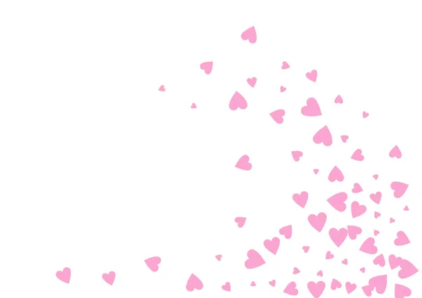 Pink Confetti Vector White Backgound Dekorace Srdce Tapety Karta Fly — Stockový vektor