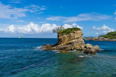 İspanya, Cantabria 'daki Santander şehrindeki El Camello plajı manzarası 
