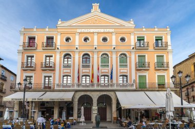 Segovia, İspanya, 18 Ekim 2021. İspanya 'nın Segovia Belediye Başkanı Juan Bravo Tiyatrosu 