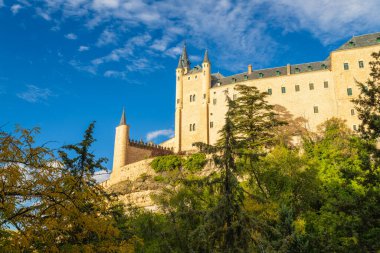 İspanya 'daki Segovia Alcazar manzarası 