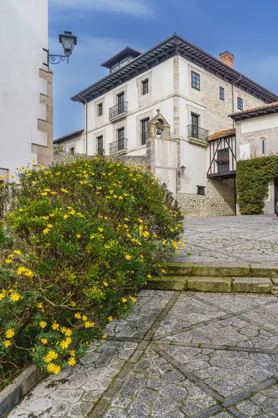 Gator och byggnader i turiststaden Llanes, i Asturien, Spanien. — Stockfoto