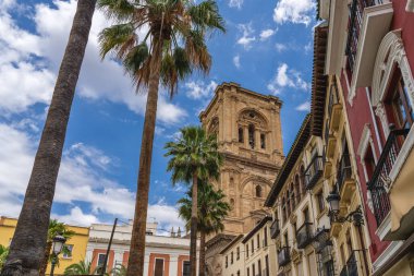 Tower of the cathedral of the city of Granada in Andalucia, Spain