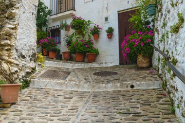 Pampaneira, Granada, İspanya, 17 Haziran 2021. Granada şehri Pampaneira, Endülüs, İspanya.