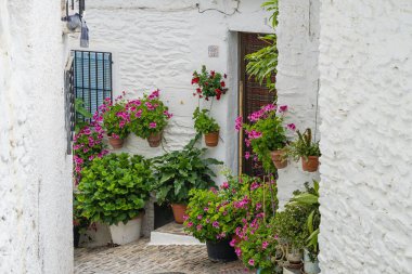 Pampaneira,Granada, Spain, June 17, 2021. Street of the Granada city of Pampaneira, in Andalucia, Spain.